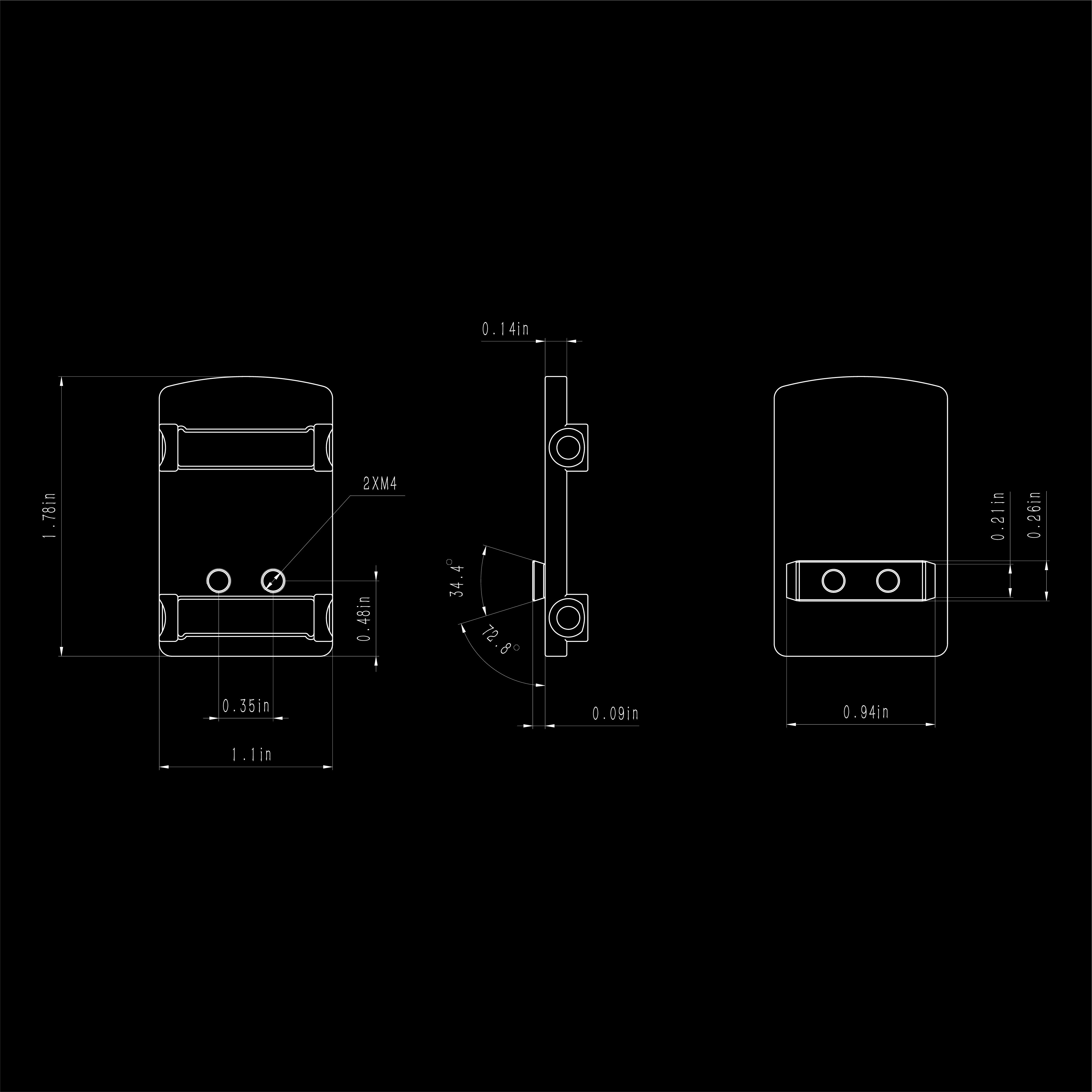 PA04 Dovetail Non-MOS Adapter