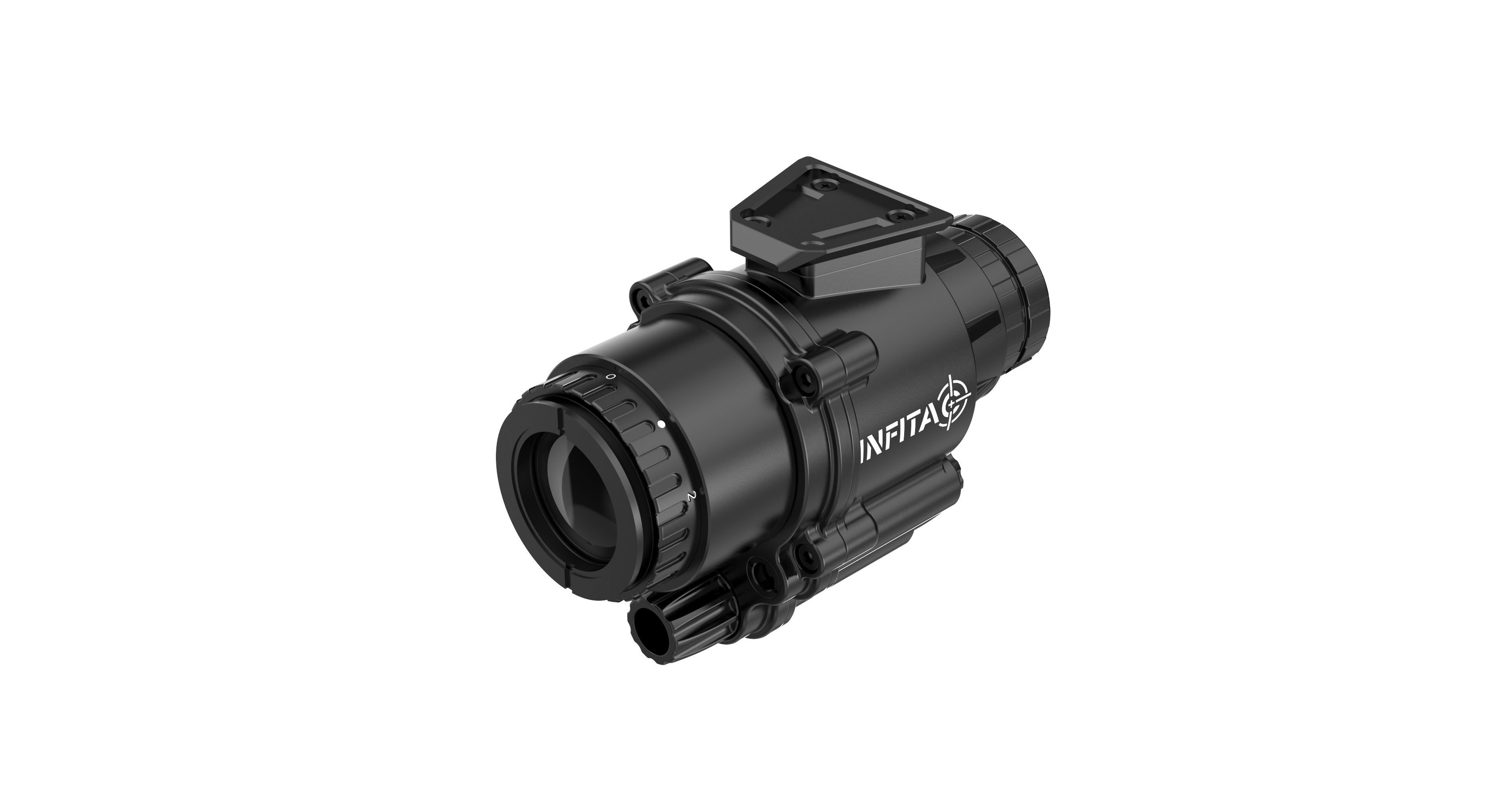 INFITAC DNVS-14 PRO night vision system with 800x600 resolution, 45° FOV, 22mm lens, IP67 durability, IoT connectivity, and dual 18650 batteries for extended operation.