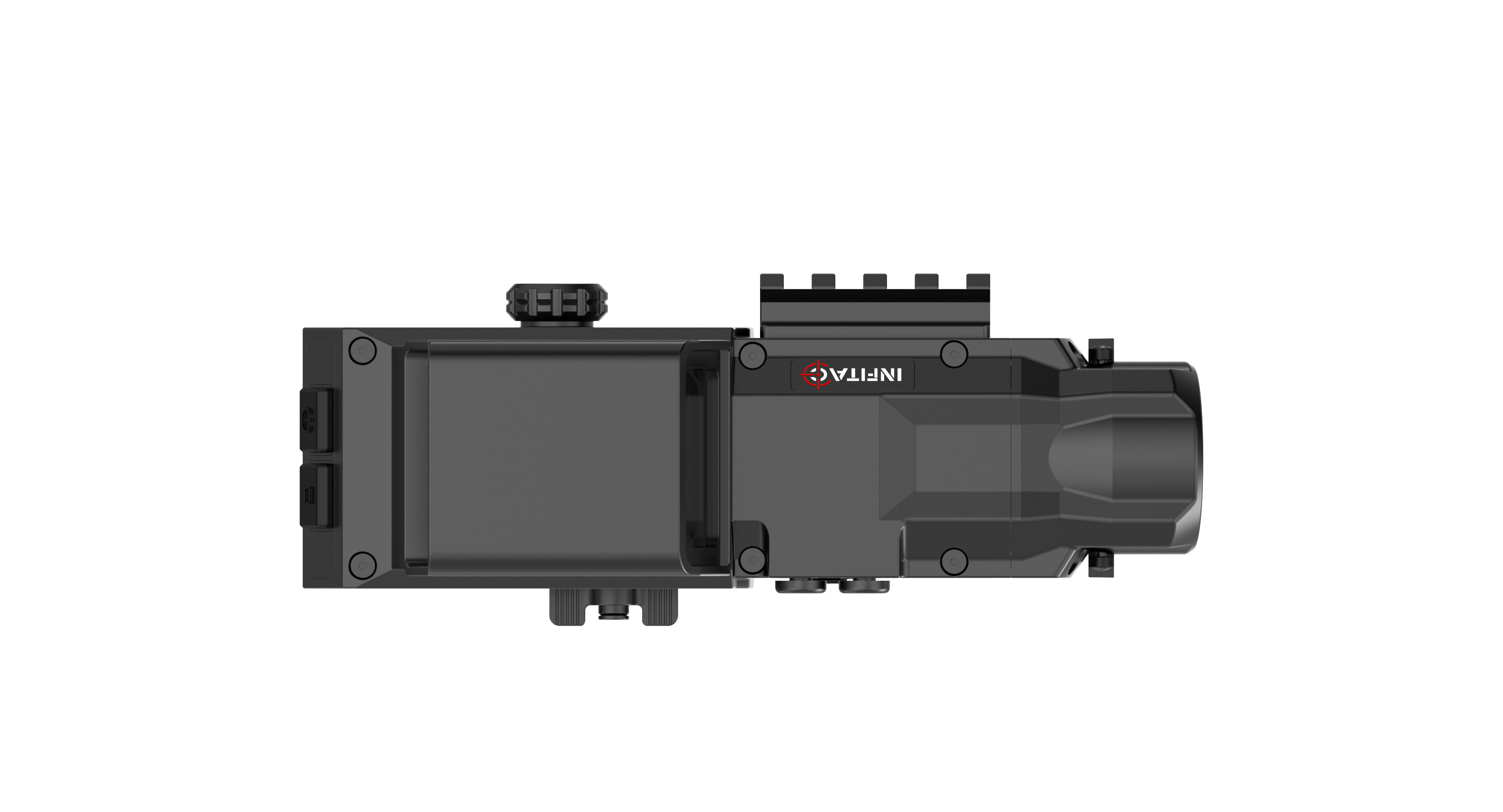 INFITAC FAH25 thermal scope with a 640x512 resolution thermal sensor, 25mm F1.0 lens, and 50Hz refresh rate. Rugged and reliable, it is IP67 waterproof and can withstand up to 1200g of recoil.